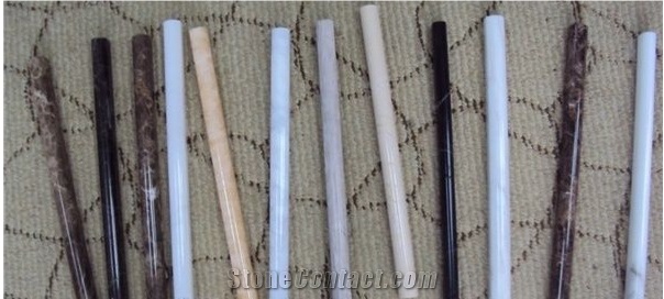 High Quality Oriental White Marble Bullnose Pencil Moldings